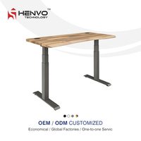 Bureau debout Henvo pour immeuble de bureaux, en acier, avec panneau de commande automatique à mémoire, ergonomique, extensible, facile à assembler, hauteur réglable, design contemporain
