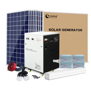 Pure Sinus Draagbare Zonne-energie 6000W Elektriciteit Generator 5000Watt Batterij Power Station Systeem Voor Thuis
