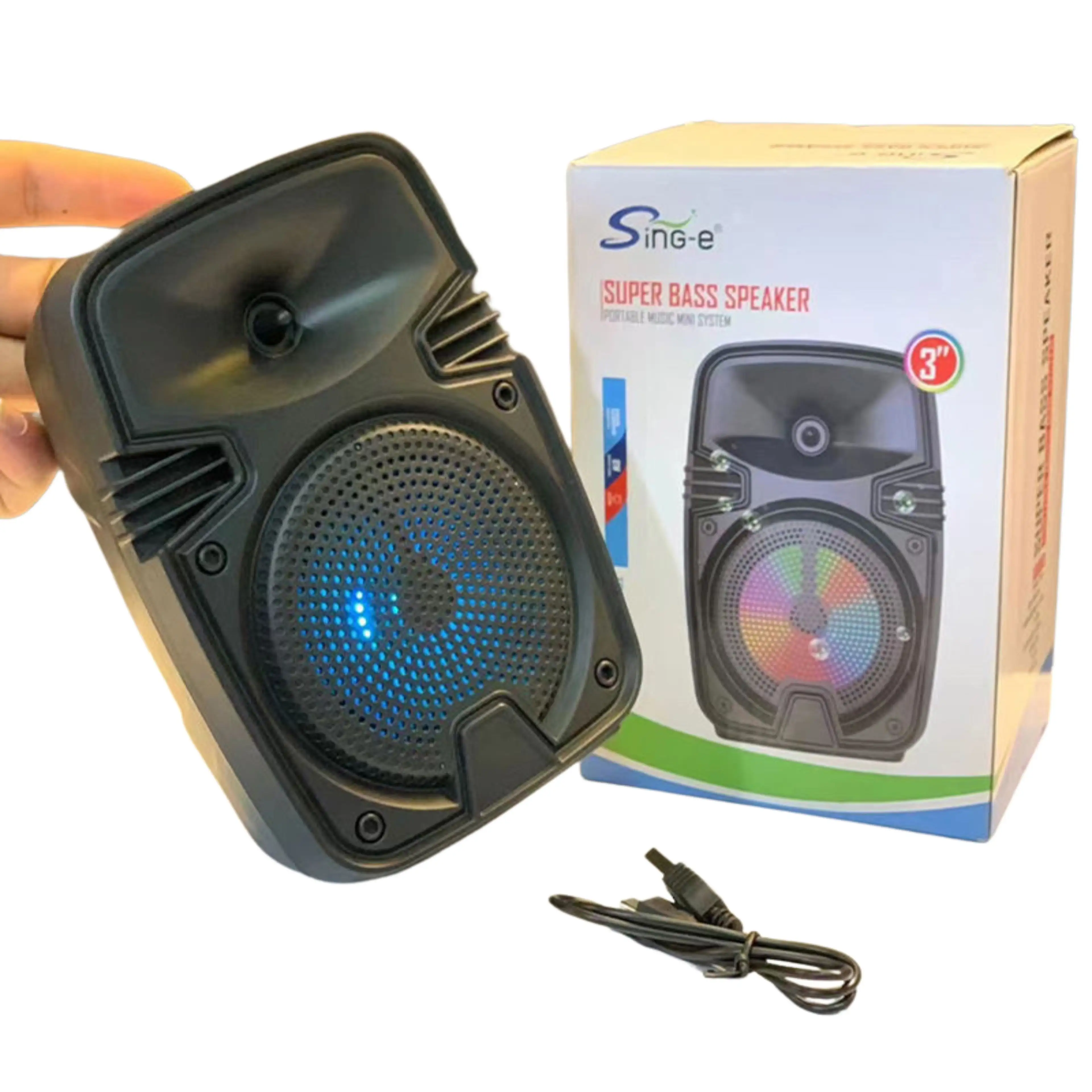ZQS1328 speaker Mini portabel Bass Super, sistem musik BT nirkabel Potable menggunakan USB kartu TF speaker Mini PA FM Radio