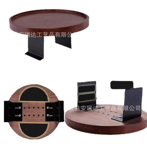 Bandeja para reposabrazos de sofá, mesa redonda de madera de bambú para taza de café, almacenamiento de libros, mesa auxiliar móvil para el hogar - Product Image 2