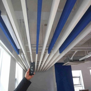 Paneles de Techo Cuadrados 1200*1200x40mm de Lana de Vidrio Acústica, Lámpara Colgante Ignífuga Fácil de Instalar para Sala de Conferencias - Product Image 5