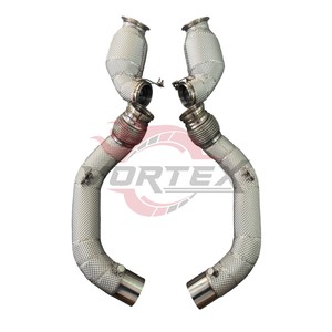 Collecteur d'échappement à haut débit en acier inoxydable Vortex, montage direct pour BMW F95 X5M F96 X6M S63 4.4TT - Product Image 5