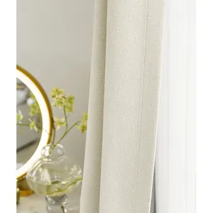 Customized Design 110"inch 280cm Width Polyester Curtain Fabric Linen Blackout For The Living Room