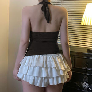 Vintage Embroidered V Neck Tank <b>Top</b> Women High <b>Waist</b> <b>Tie</b> Front A Line Sleeveless Blouse Slim Fit Elegant <b>Top</b> - Product Image 6