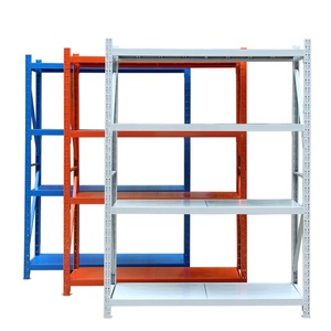 رفوف تخزين معدنية صناعية قابلة للتعديل ذات 4 طبقات للمستودعات ذات حمولة متوسطة - Product Image 5