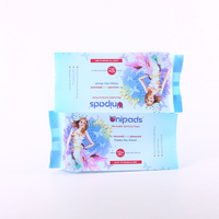Sacs d'emballage en plastique pour serviettes hygiéniques, personnalisés, imprimés, à soufflets latéraux, thermosoudables, pour la vente en gros