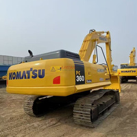 Excavatrices Komatsu PC360 d'occasion en gros, 36 tonnes, excavatrice sur chenilles d'occasion, vente aux enchères, marque japonaise d'origine
