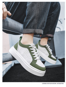 Scarpe da Corsa alla Moda per Uomo, Traspiranti con Tomaia in Rete, Allacciatura, Aumento di Altezza, Sportive e Casual - Product Image 5