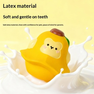 Jouet à mâcher indestructible pour chien, résistant aux morsures, jouet interactif en latex, design mignon de dessin animé pour chiens en pleine dentition - Product Image 2