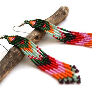 Pendientes Largos con Cuentas a la Moda - Product Image 1