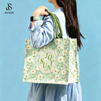 Sac fourre-tout en toile JOYSUN tendance avec logo personnalisé et motif couronne, idéal pour la promotion d'entreprise, la publicité en supermarché et le shopping