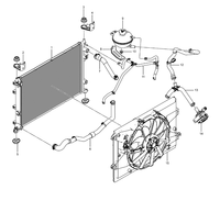 Conjunto de Manguera de Refrigeración del Radiador para BYD Dolphin Edición Honor 2025, EM2E-1303100, Alta Calidad