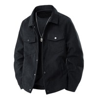 2025 printemps automne nouvelle veste décontracté Cool léger en peluche poche bouton couleur unie hommes veste