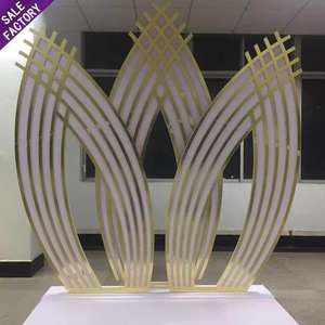 Sale Factory Price Stage Decoration Acrylic 3 Panel Frame <b>Stand</b> Flower Backdrop for Wedding - Product Image 4