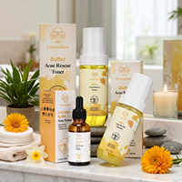 Kit de Soins Visage au Soufre Fermenté pour Peaux à Tendance Acnéique : Nettoyant, Tonique, Sérum et Soin au Soufre Colloïdal pour le Contrôle du Sébum et l'Affinage des Pores