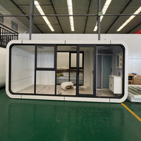 Cabane Apple préfabriquée de luxe moderne pour l'extérieur, mini-maison modulaire en conteneur, bureau pour complexe hôtelier