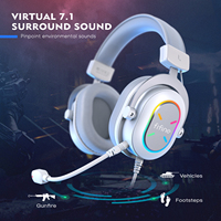 Fifine Ampligame H6XP Auriculares con cable de 7,1 canales Cancelación de ruido Auriculares para juegos con capacidades de música