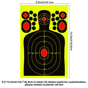 Pegatinas de Objetivo Amarillas Dericsson Splatter Target de 9.5*14.5 Pulgadas - Product Image 4