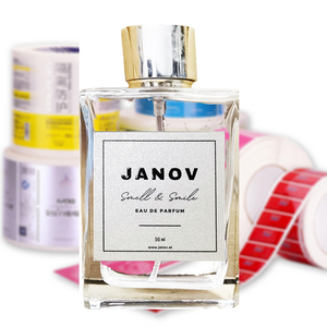 Factory Direct Custom Black UV Perfume Label Cosmetics Waterproof Adhesive Vinyl <strong>Sticker</strong> - Product Image 1