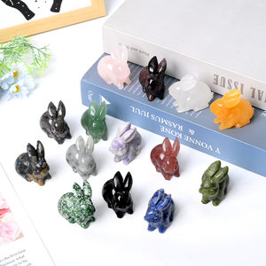 Hot Selling Crystal Healing Stone Dieren Carving Schattige Kristallen Konijn Figuren Voor Cadeau - Product Image 4
