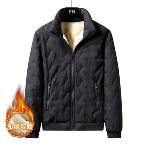 Chaqueta Bomber de Invierno para Hombre, Estilo Urbano, Cortavientos, Gruesa, Holgada, Talla Grande, Cuello Alto, Corazón 210 - Product Image 5