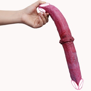 Lesbian Sex Toy Double Head Two Penetration Soft Silicone Double Ended <b>Dildo</b> Jugetes Eroticos for Women - Product Image 1