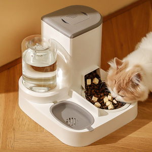 Automatic <b>Cat</b> <b>Feeder</b> Water Dispenser 2 In 1 For Indoor Pets With Food And Water Bowl For <b>Cats</b> - Product Image 1