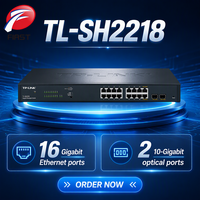 TL-SH2218 16-Port Gigabit Switch mit 2 SFP-Ports 100-240V AC 1U Rackmount Web-Managed Hub für Telekommunikation und Rechenzentren