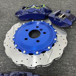 Étrier de frein à six pistons bleu marine HSL et disque de frein à perforations marquées avec disque adaptateur pour Citroën C4L C5 <span class=keywords><strong>C3</strong></span> Picasso C5 X - Product Image 1