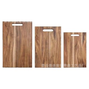 Tabla de cortar de madera de acacia rectangular con asa para uso en la cocina, tabla para cortar carne, fabricada en Shandong, Qingxin - Product Image 4