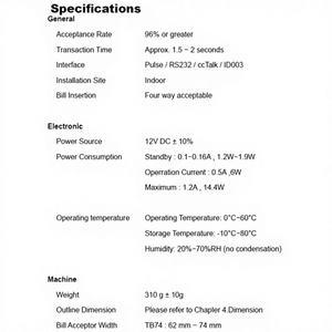 Mega Vending VM010 Nuevo Kit de Cambiador y Validador de Billetes de Dólar de Alta Precisión, Estado Actualizado - Product Image 1