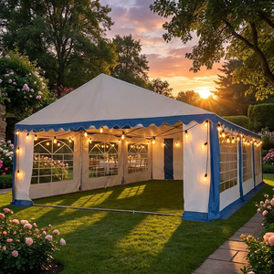 Tente de réception de luxe à toit transparent pour mariage, banquet, fête, atrium, structure à cadre noir avec couverture en PVC transparent, aluminium pour utilisation en extérieur - Product Image 6