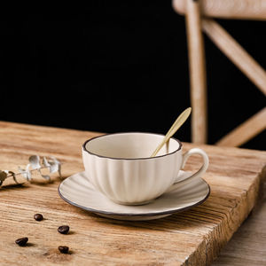 Creative Matte Pumpkin Ceramic <b>Cups</b> with Handle Coffee Mug Tea <b>Cup</b> and Saucer Set Reusable - Product Image 3