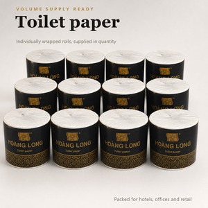 Papier toilette standard en rouleau, doux, en pâte de bois, emballé individuellement pour les hôtels, les bureaux, la vente au détail - Product Image 1