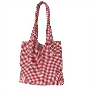 Custom Design Grocery Eco Friendly Folding Cotton <b>Reusable</b> Tote Shopping <b>Bag</b> with Logo Letter Pattern - Product Image 2