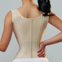 Faja Moldeadora con Cremallera, Cincher Postquirúrgico Etapa 2, Corsé Colombiano, Chaleco Reductor de Cintura para Mujer