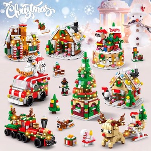 8967 Christmas Cartoon <b>Building</b> Blocks Santa Claus Snowman Stocking Tree Mini Action Figures Plastic <b>Model</b> Toy Kids Children - Product Image 1