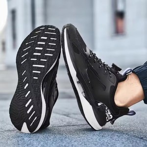 Sneakers Chunky avec Logo de Marque Personnalisé, Tige en Maille Respirante, Doublure en Coton, Antidérapantes, Lacets, Chaussures de Marche pour Hommes - Product Image 2