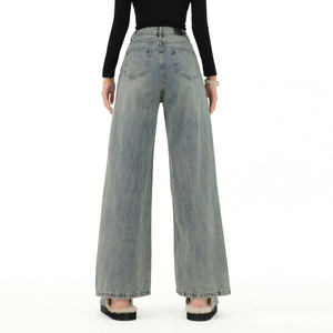 <span class=keywords><strong>Jeans</strong></span> a Gamba Larga Taglie Forti <span class=keywords><strong>con</strong></span> <span class=keywords><strong>Elastico</strong></span> <span class=keywords><strong>in</strong></span> <span class=keywords><strong>Vita</strong></span> per Viaggi e Uso Quotidiano - Product Image 4