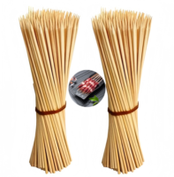 Brochettes à viande jetables écologiques en gros, bâtonnets de barbecue 100 % naturels en bois lisse sans éclats