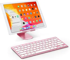 Personalizado ouro rosa rosa qwerty eua layout de teclado sem fio para Ipad