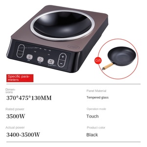 Placa de Inducción Eléctrica Comercial de 3000W con Panel Cerámico y Control Táctil, con Función de Vapor y Hervido - Product Image 5