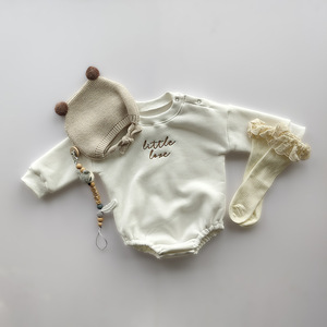 Nuevo Traje de Cachemira para Bebé, Bordado con el Alfabeto, Mameluco de Manga Larga para Otoño e Invierno - Product Image 2