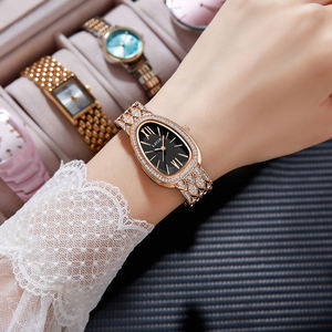 นาฬิกาควอตซ์ประดับเพชรสีโรสโกลด์รูปวงรี LG89275 Lige สำหรับผู้หญิงนาฬิกาตัวเลขโรมันแนววินเทจสำหรับผู้<span class=keywords><strong>หญิง</strong></span> - Product Image 5