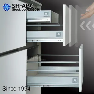 Soft Closing Full Extension Synchronous Tandem Drawer Double Side Board Drawer Slide