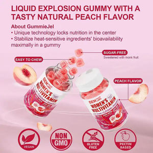 Gummies multivitaminées pour femmes OEM/ODM avec fer, calcium, D3, B12, complément végétalien sans sucre pour l'énergie, l'immunité et la santé osseuse - Product Image 2