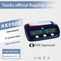 [Certifié FIDE] Horloge d'échecs Tianfu KK9908, chronomètre pour tournoi d'échecs international de Shenzhen, fonction de suspension de la minuterie, étanche, ABS