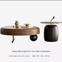 Table basse de luxe italienne design Mobilier en bois haut de gamme créatif pour le salon Style antique simple pour les petits