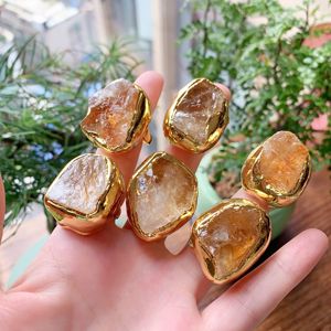 Anillos de Piedras Preciosas LS-B4047, Anillos de <span class=keywords><strong>Citrino</strong></span> de Buena Calidad, <span class=keywords><strong>Anillo</strong></span> Ajustable para <span class=keywords><strong>Hombre</strong></span> y Mujer - Product Image 1