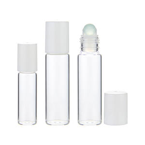 Custom 5ml 10ml Eye Cream Clear Glass Roll on Bottle Roller Ball <b>Perfume</b> Oil <b>Containers</b> - Product Image 2